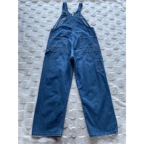 🔥Vintage Key Imperial Denim Carpenter Bib Overalls Farmer Barn Work Western - Picture 3 of 14
